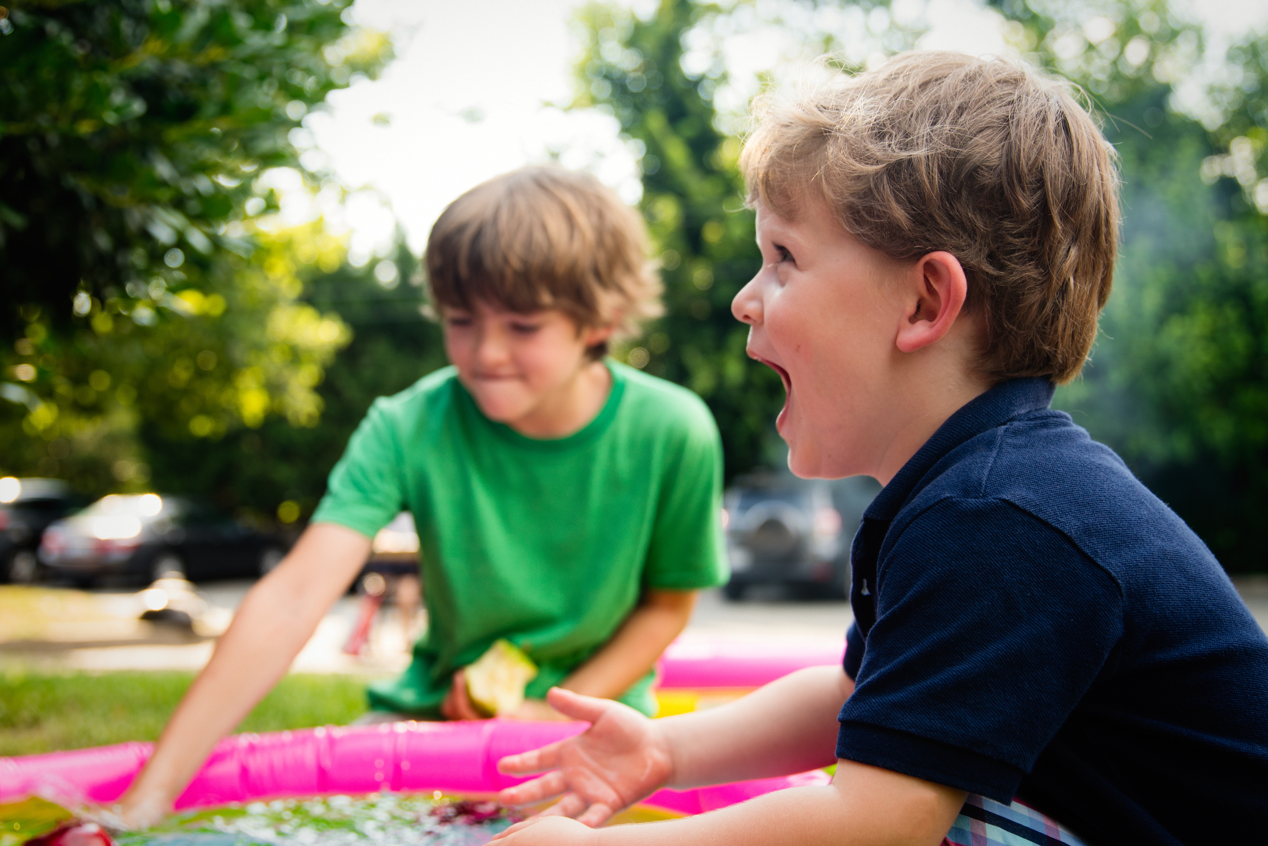 Kids playing at a summer activity and staying active